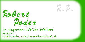 robert poder business card